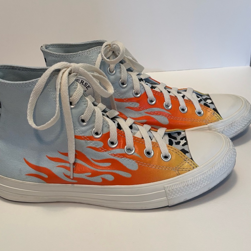 Converse High-Tops Flame Design women’s 9 - Picture 3 of 6